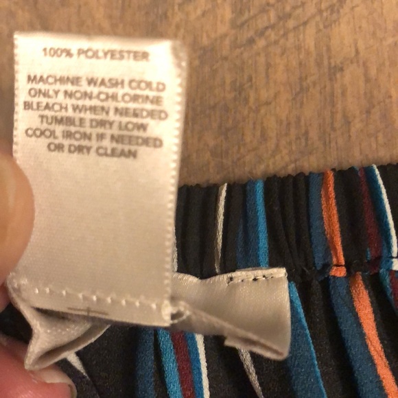 LOFT Outlet black Striped women’s Blouse top loose fit ruffle - Picture 3 of 5